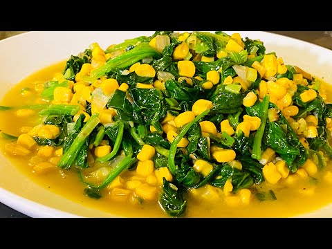 Tasty sauté Spinach with corn 😋