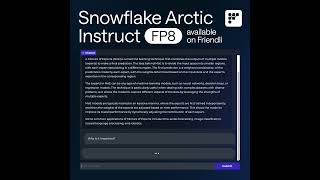 Snowflake Arctic, quantized to FP8 by FriendliAI, is now available on Friendli!