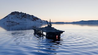 sci-fi Watercraft Drifts Across a Silent Lake | Sci-Fi Short Animation