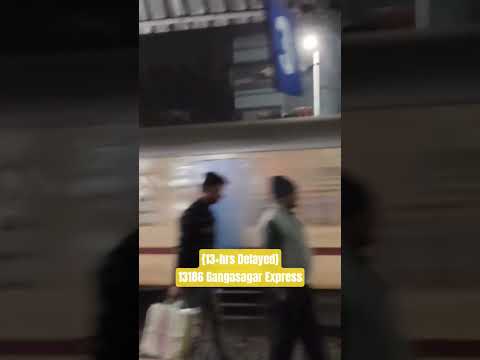 {13+hrs Delayed}13186 Jaynagar-Sealdah_Gangasagar Express with WAP-7#indianrailways#train#shorts#icf