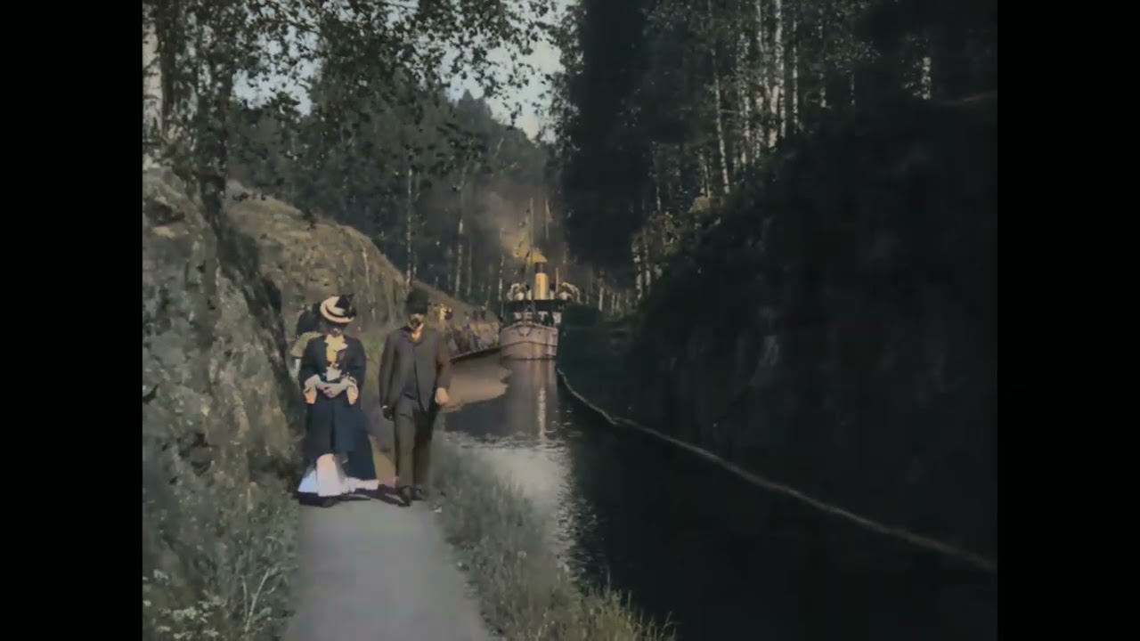 Colorized film clips from Finland from 1907-1911