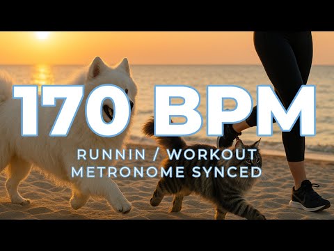 170 BPM Running Music Mix | 2 Hours | Metronome Synced | Rock, Punk → EDM
