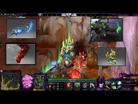 Dota 2 Wraith King Blistering Shade of the Crimson Witness with Winterblight and Haunted Lord