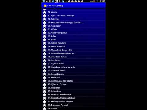 1100 Hadis Terpilih Malay - Hadith Book Video