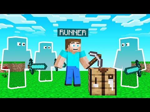 INVISIBLE HUNTERS Vs SPEEDRUNNER In Minecraft!