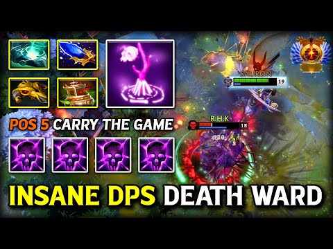 INSANE DPS DEATH WARD HARD SUPPORT Witch Doctor | Spirit Vessel + Aghs Scepter Build | 7.39d Dota 2