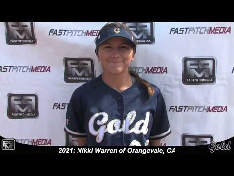 2021 Nikki Warren Shortstop Softball Skills Video - Foothill Gold
