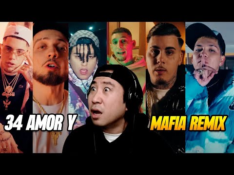 Coreano reacciona a 34 AMOR Y MAFIA REMIX 🤯😂 Ecko, Pablo Chill-E, El Jincho, Harry Nach