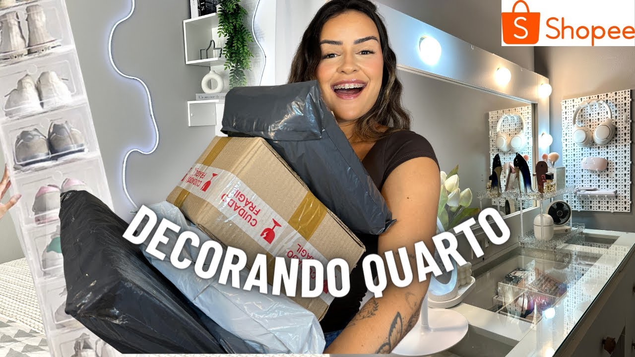 REFORMANDO MEU QUARTO COM ITENS DA SHOPEE | Itens para casa na Shopee!!