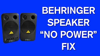 Video thumbnail for Behringer MS16 Studio Monitor Speakers "No Power" Fix by WardCo