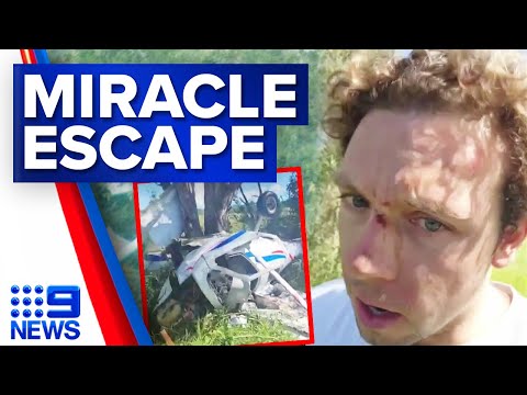 Trainee pilot recounts near-death experience after place crashes | 9 News Australia
