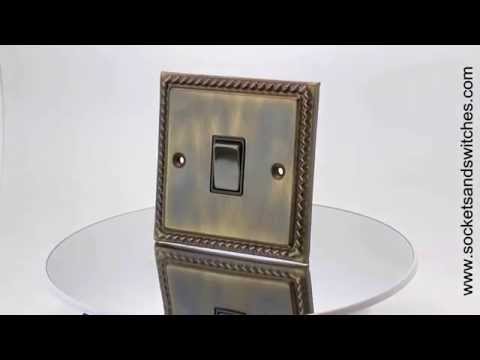 Georgian Antique Brass Sockets and Switches