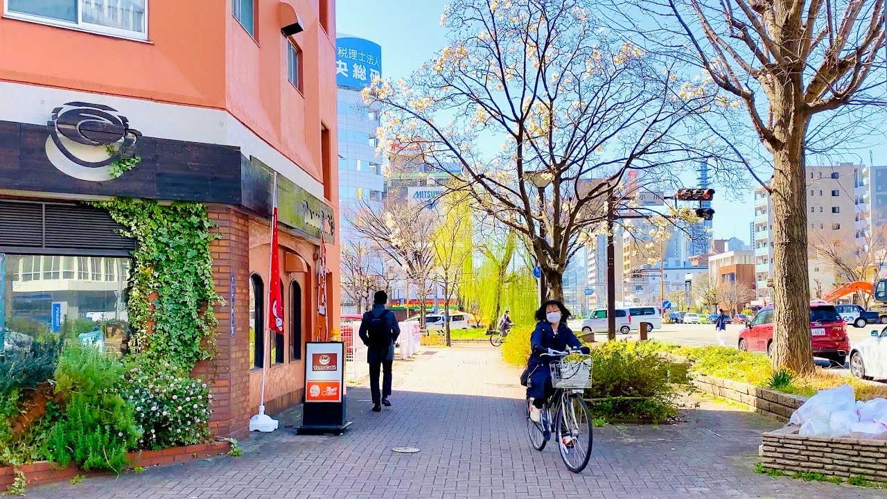 Immersive street-level walking tour through Nisshin Kurumamichi, Japan, showcasing authentic urban landscapes, local architecture, and the vibrant atmosphere of the city's neighborhoods