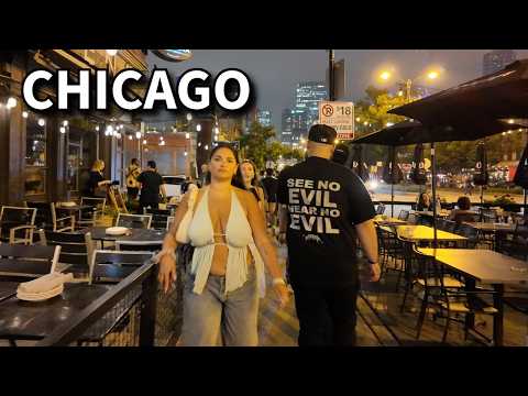 Nightlife in Chicago | West Loop | on Friday | June 13, 2025 | 4k Video
