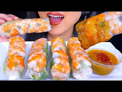 ASMR | SHRIMP SPRING ROLLS | EATING SHOW | MUKBANG | ASMR Phan #asmr #food