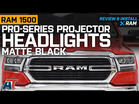 2019-2020 RAM 1500 PRO-Series Projector Headlights; Matte Black Review & Install