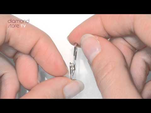 E3913 - 2 Stones Ring 0.05CT Diamond 9K White Gold