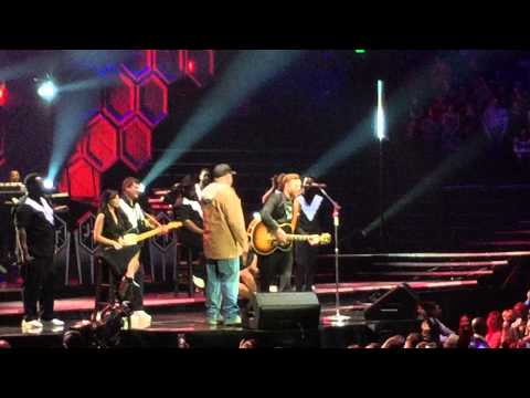 Justin Timberlake and Garth Brooks- I've got friends in low places. Nashville concert 12/19/14