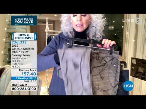 DG2 by Diane Gilman Classic Stretch ChainPrint Skinny Je...