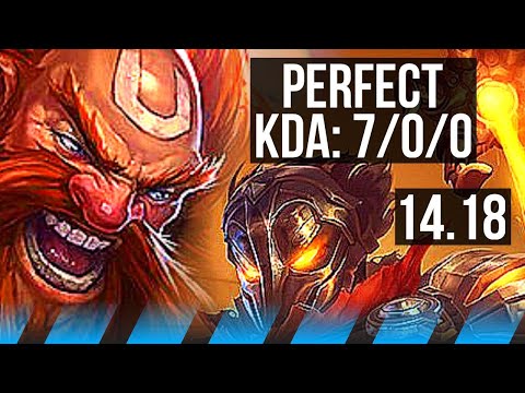 GRAGAS vs VIKTOR (MID) | 7/0/0, 1000+ games, Godlike | NA Grandmaster | 14.18