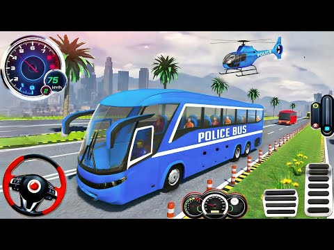 Police Bus Driving Simulator - US Police Coach Bus Prisoner Transporter Driving - Android Gameplay