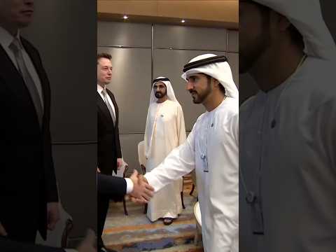 Sheikh Mohammed Bin Rashid Al Maktoum Sheikh Hamdan Sheikh Maktoum Met By Elon Musk #shorts #dubai