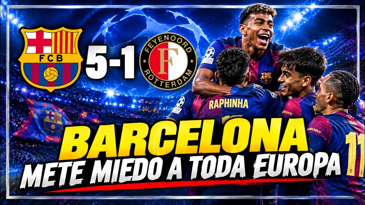 ¡El Barça vuela! 5-1 al Feyenoord en el debut de Champions | Raphina modo PRIME | Andrés Agulla