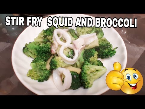 Stir Fry Squid and Broccoli Easy and Healthy