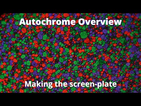 Making an Autochrome Screen Plate