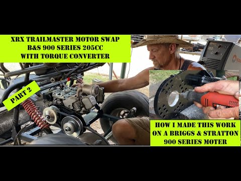150 XRX TRAILMASTER GO KART ENGINE SWAP - STEP BY STEP / BRIGGS & STRATTON 205 CC 900 SERIES ENGINE