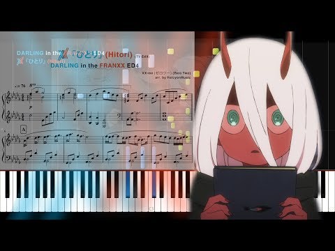 DARLING in the FRANXX ED4 (Ep.13) - "Hitori" (Piano sheets + tutorial) ダリフラ「ひとり」ピアノ楽譜 Video