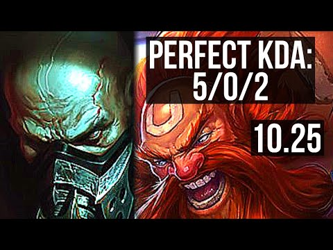 URGOT vs GRAGAS (TOP) | 5/0/2, 300+ games, 800K mastery | KR Diamond | v10.25