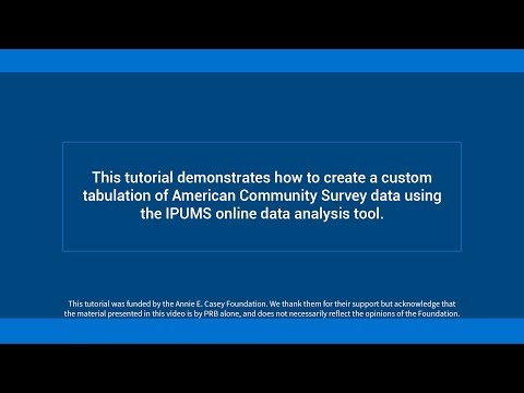 How to create a custom tabulation of American Community Survey data Video thumbnail