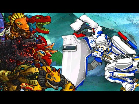 T-Rex Cops Riot Gear - Lv 65 - VS 15 Expert Dinosaurs - Dino Robot Battle Arena