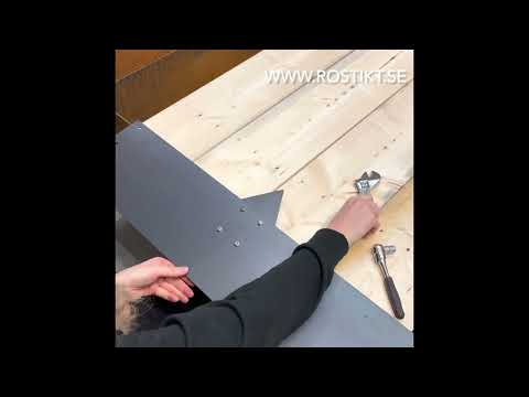 Rabattkant av cortenstål