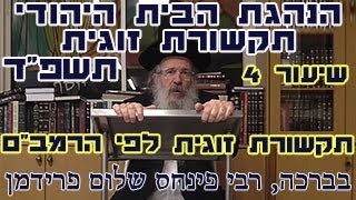 הנהגת הבית היהודי תקשורת זוגית לפי הרמב"ם שיעור 4 תשפ"ד-הרב פינחס שלום פרידמן