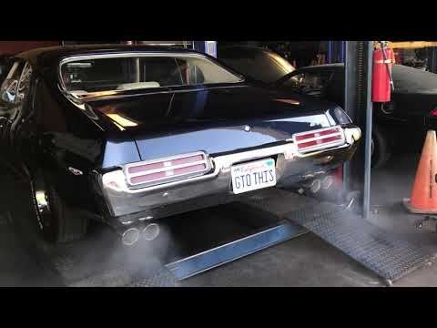 1969 Pontiac GTO 40 series Flowmasters, x-pipe, dual quad tips