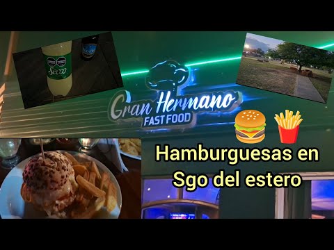 Comemos hamburguesas en un pueblo de santiago del estero 