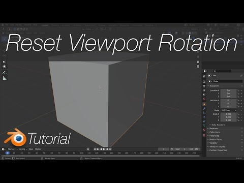 How to Reset Viewport Orbit Rotation, Put Object in Focus in Blender