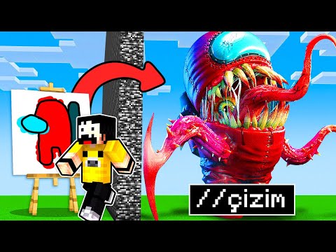 Minecraft YAPI KAPIŞMASINDA ÇİZİM MODU İLE SALAK KARDEŞİMİ TROLLEDİM!!