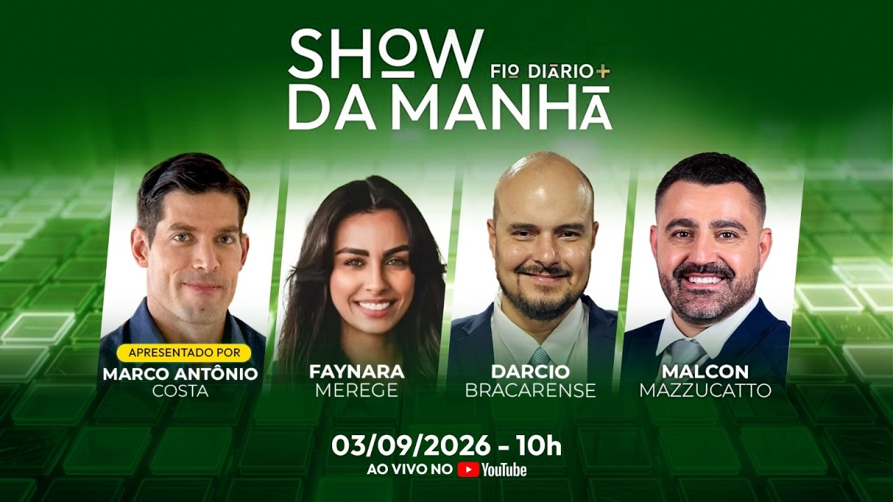 SHOW DA MANHÃ COM MARCO ANTÔNIO COSTA, DARCIO BRACARENSE, MALCON MAZZUCATTO E FAYNARA MEREGE | 03/09