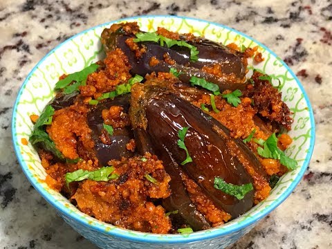 Andhra Gutti Vankaya Kura | No onion No garlic Baingan Subzi | Stuffed Brinjal Curry | Gutti Vankaya Video