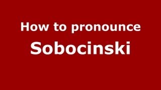 How to pronounce Sobocinski