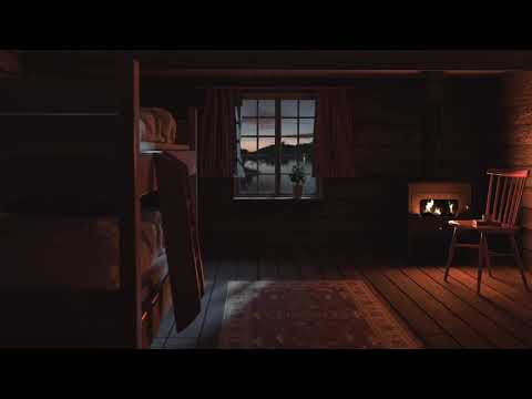 30 MINUTES of GENTLE RAIN in a COZY CABIN with a CRACKLING FIREPLACE