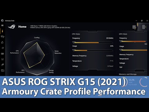ASUS ROG STRIX G15 G513 (2021) Review Part 3 - Armoury Crate Profile Comparison