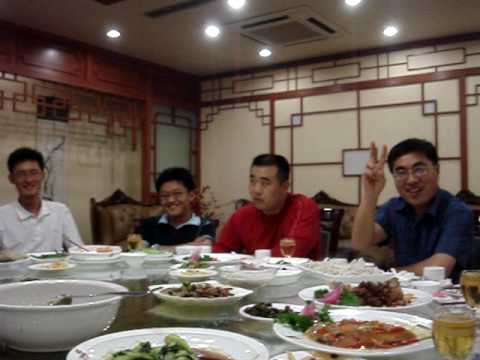 Lunch with my Chinese buddies, near Zibo City