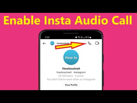 How to Enable Instagram Voice Call Feature Fix Instagram Audio Call not Showing!! - Howtosolveit Video
