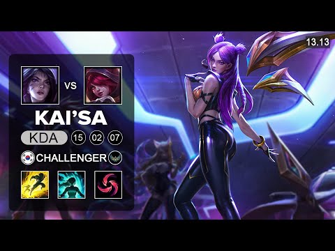 Ruler Kai'Sa vs Xayah ADC - KR Challenger - Patch 13.13 Season 13