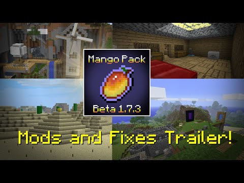 Minecraft "Mango Pack" (Beta 1.7.3) - Mods and Fixes Trailer!