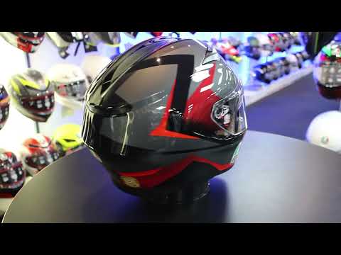 AGV K3 Striga Helmet (Matt Black|Grey|Red)